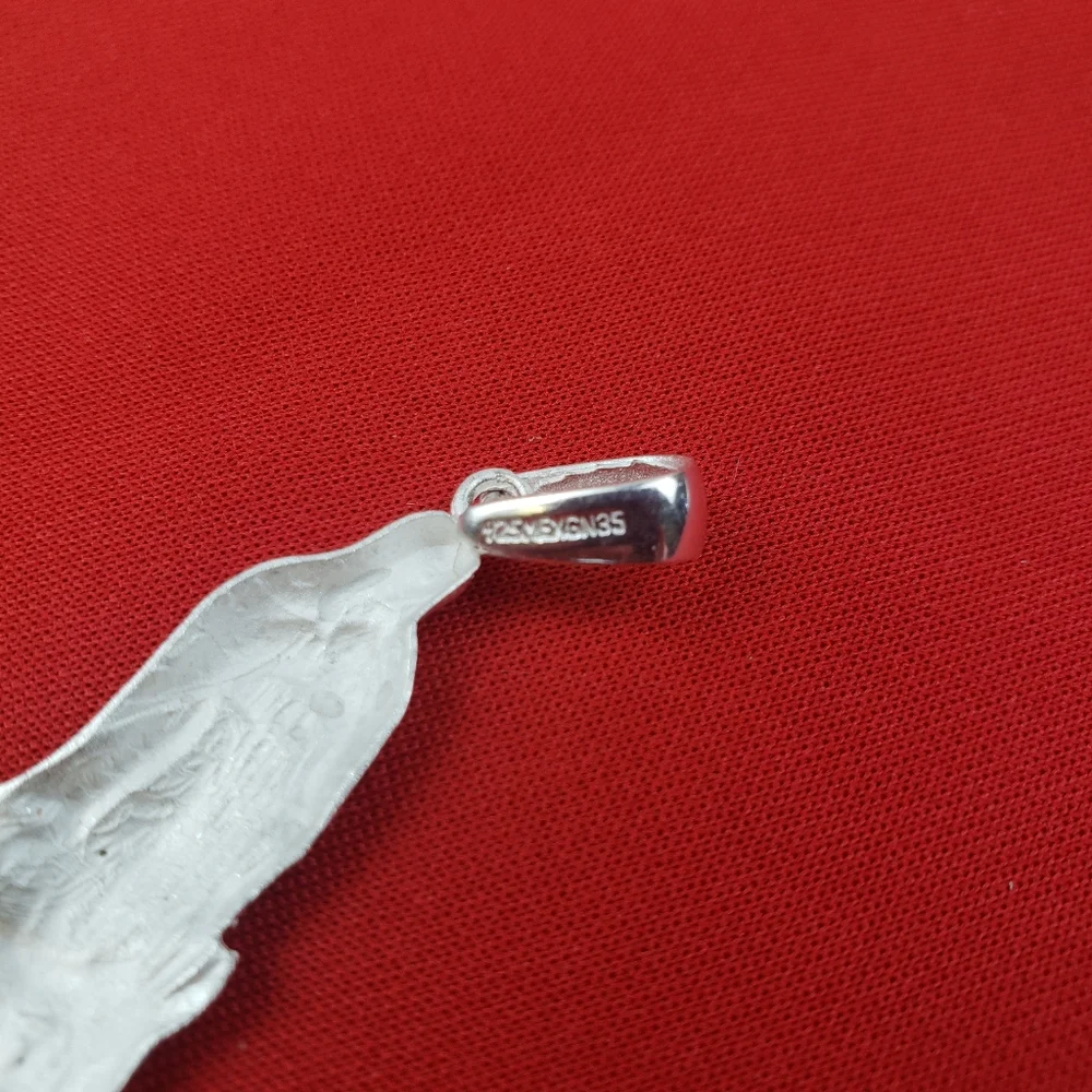 925 sterling silver virgin Mary pendant/ virgen de‎ Guadalupe de plata fina 925
